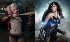 Margot Robbie and Gal Gadot as Harley Quinn and Wonder Woman