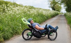 Vanessa Hilton on her reclining bike