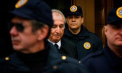 Bernie Madoff leaves federal court in New York. 