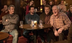 Generation games … Mel Gibson as Kurt, Mark Wahlberg as Dusty, Will Ferrell as Brad and John Lithgow as Don in Daddy’s Home 2.