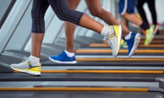 People running on treadmills