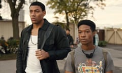 Lamar Johnson, right, as Michael, with Aaron Pierre as Francis, in Brother.