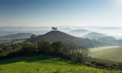 Colmer's Hill and the Marshwood Vale, on a misty day