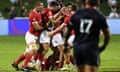 Jack Iscaro of the US Eagles looks on as Portugal celebrate qualification for the 2023 Rugby World Cup.