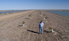 John Mailler at his tree-planting project around the Moree water park