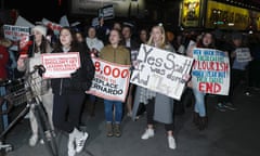 'West Side Story' musical opening night, Arrivals, Broadway Theatre, New York, USA - 20 Feb 2020<br>Mandatory Credit: Photo by Gregory Pace/REX/Shutterstock (10562858h) Protestors outside the Broadway Theater 'West Side Story' musical opening night, Arrivals, Broadway Theatre, New York, USA - 20 Feb 2020