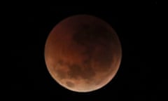 The lunar eclipse as seen from Perth on Saturday morning.