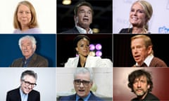 Composite of people who have given great commencement speeches Top L to R: Jill Abramson, Arnold Scwarzeneggher, Gloria Steinem Middle L to R: Seamus Heaney, Melissa Harris Perry, Vaclav Havel Bottom L to R: Ira Glass, Martin Scorcese, Neil Gaiman