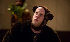 Marek Larwood (Bear) in I Want My Hat Back at the National Theatre