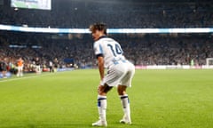 Real Sociedad’s Take Kubo celebrates after scoring their second goal against Athletic