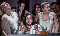 Febrile production: Kit Harington and co in Doctor Faustus at the Duke of York’s.