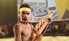 Dancers perform live with an orchestra playing music from Gurrumul’s Djarimirri in Buŋgul at the Perth festival 2020