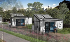 Rendering of tiny homes to be constructed in Gosford