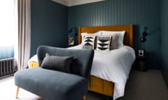 Double bedroom at Amano, a restaurant and B&B in West Malling, Kent, UK.