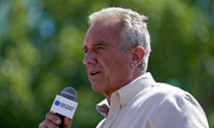 Robert Kennedy Jr at an event at the Iowa state fair last Saturday.