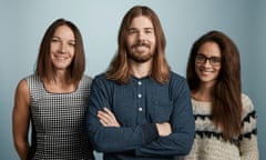 Dan Price of Gravity Payments with employees Tammi Kroll (left) and Nydelis Ortiz in 2015.