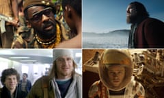 Budget cuts ... (anti-clockwise) Independent Spirit nominees Beasts of No Nation and The End of the Tour, with Oscar nominees The Martian and The Revenant.