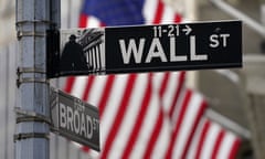 A Wall Street sign at the New York Stock Exchange in New York.