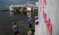 An abandoned mosque outside the seawall in Muara Baru, Jakarta. The city is sinking as a result of massive groundwater extraction, and the problem is especially bad in Muara Barus, which is already below sea level. Photograph by Kemal Jufri for The Guardian