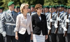 Annegret Kramp-Karrenbauer, right, and Ursula von der Leyen