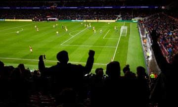 Young fans celebrating after Stewart Downing scores with a shot from outside the box to light up the Riverside stadium.