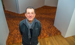 Antony Gormley with his ‘Field for the British Isles’ art installation at Firstsite gallery in Colchester