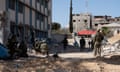 Israeli soldiers in a location given as Nasser hospital in Gaza a few days after a raid took place.