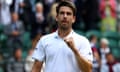 Cameron Norrie celebrates winning his Wimbledon second round match against Jack Draper