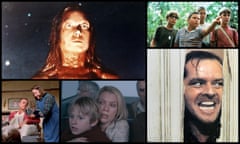 Stills from Carrie, Stand by Me, The Shining, The Mist and Misery.