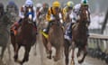 Mike Smith got Justify, left, out of the stalls quickly and into prime position.