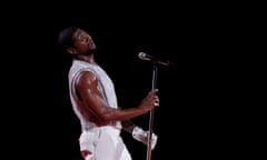 Apple Music Super Bowl LVIII Halftime Show<br>LAS VEGAS, NEVADA - FEBRUARY 11: Usher performs onstage during the Apple Music Super Bowl LVIII Halftime Show at Allegiant Stadium on February 11, 2024 in Las Vegas, Nevada. (Photo by Harry How/Getty Images)