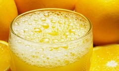 A glass of orange juice