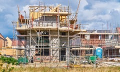 Newly built homes in a residential estate in England.