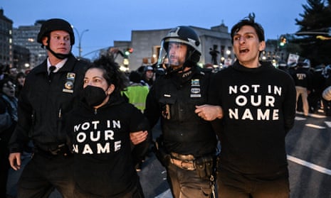 'Let Gaza live': Jewish demonstrators arrested at New York protest seder – video