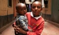 Debrah Mwololo with her little brother, Caleb