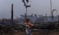 A Brazilian woman with charred field