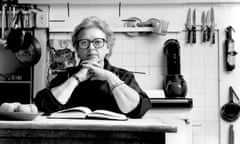 Jane Grigson in her kitchen, Sept 1989: ‘Her food books are dense with history, geography, literature, the natural world and poetry,’ says Rachel. 