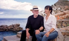 Polly Samson and husband David Gilmour on the Greek isalnd of Hydra.