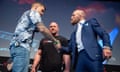 Dustin Poirier and Conor McGregor shake hands before UFC 257.