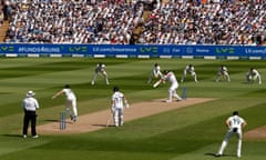 Zak Crawley hits Pat Cummins of Australia for four off the first ball of the Ashes last year.