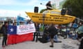 Extinction Rebellion activists stage a rally outside the COP25 summit in Madrid