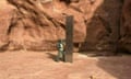A mysterious silver monolith that appeared in the Utah desert was spotted on 18 November.
