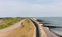 Gunnersbury Park nature reserve running parallel to the coastal path along the Thames estuary between Shoeburyness and Southend. Essex. 24/6/23