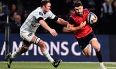 Munster’s scrum-half Conor Murray looks to avoid Donnacha Ryan during the teams’ group-stage meeting in Colombes