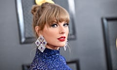 Taylor Swift at the 2023 Grammy awards – this year she hopes to add to her 12 previous wins.