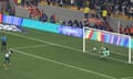 Senegal's Sadio Mané (left) hits his penalty down the middle