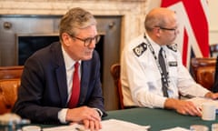 Keir Starmer at meeting with police chiefs