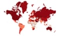 Screenshot of emissions map of the world, showing per capita fossil fuel emissions by country