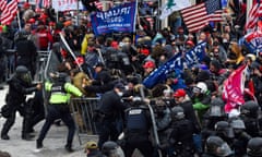 Mob of protesters at US Capitol