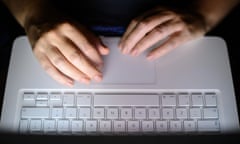hands on computer keyboard